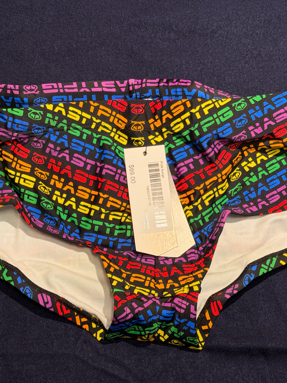 Nasty Pig Pride Surge Sunga Black Multi Large NWT